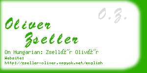 oliver zseller business card